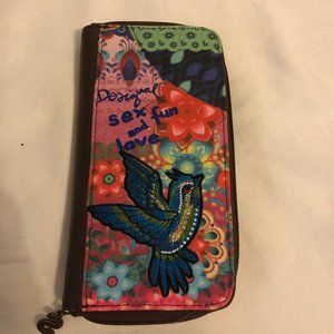 Desigual Brown Fabric Wallet